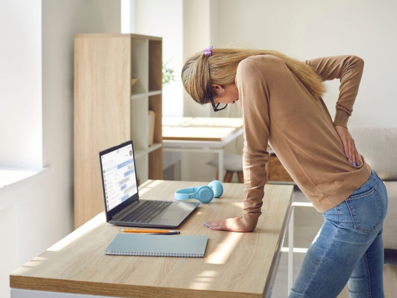 Woman with back pain